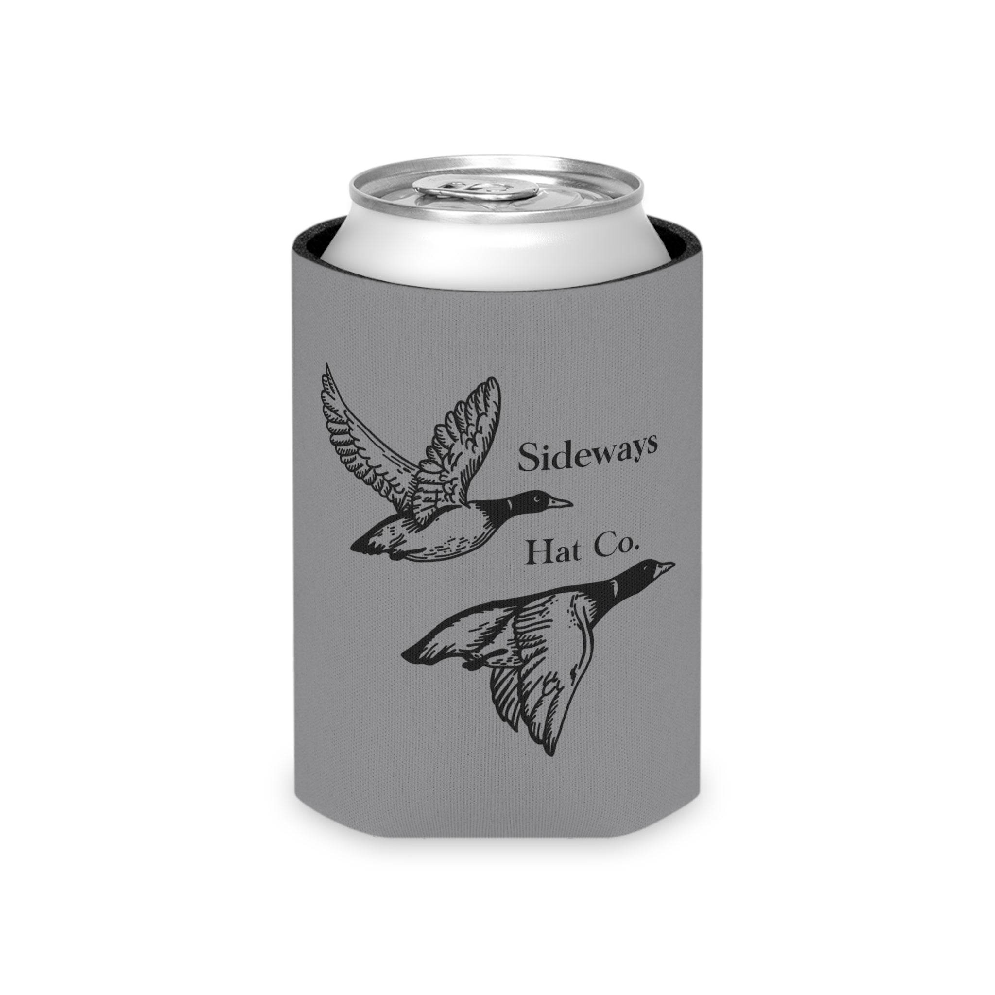 Can Cooler - Sideways Hat Co. Ducks Flight Logo Neoprene Koozie